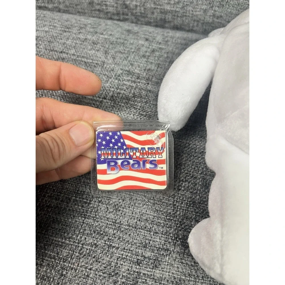 USA Navy Military Bear, Beanbag Plush, White, w/Tags 8